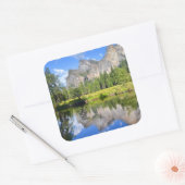 Yosemite Reflection Quadratischer Aufkleber (Umschlag)
