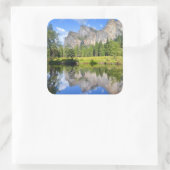 Yosemite Reflection Quadratischer Aufkleber (Tasche)