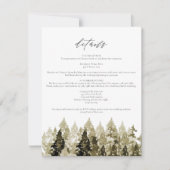 YOSEMITE Rustikale Wasserfarben-Pine-Treppenkarte Einladung (Vorderseite)