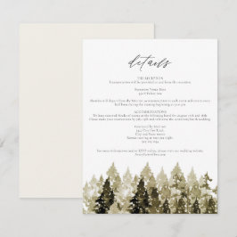 YOSEMITE Rustikale Wasserfarben-Pine-Treppenkarte Einladung