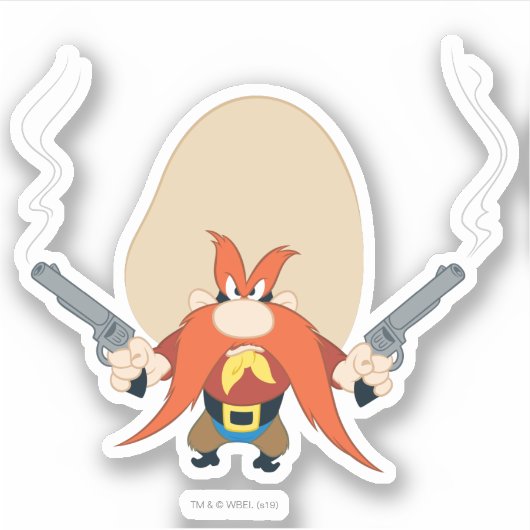 Yosemite Sam Back Off Aufkleber (Vorderseite)