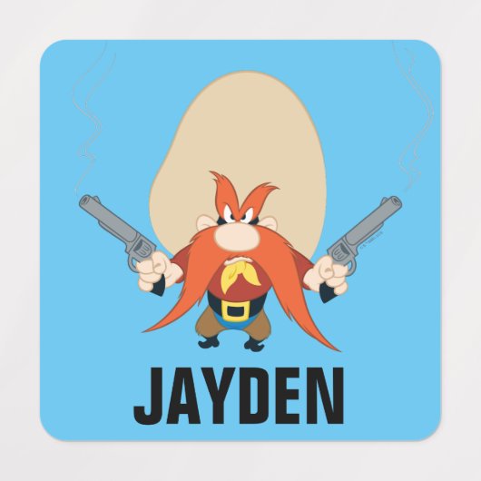 Yosemite Sam Back Off Etiketten (Design 2)
