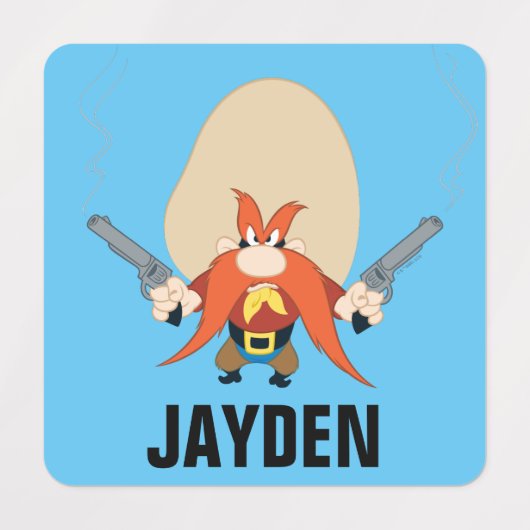 Yosemite Sam Back Off Etiketten (Design 1)