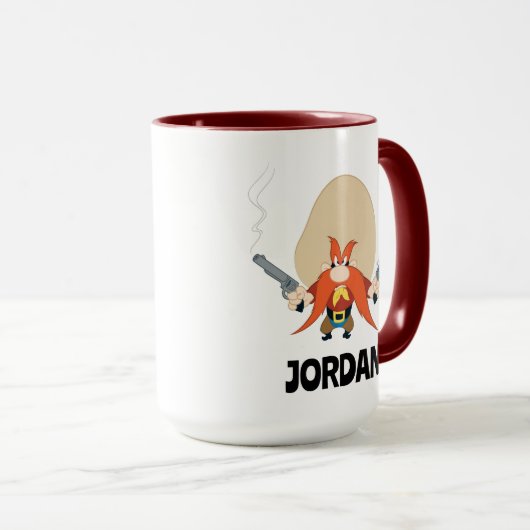 Yosemite Sam Back Off | Name hinzufügen Tasse (VorderseiteRechts)