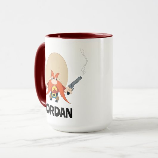 Yosemite Sam Back Off | Name hinzufügen Tasse (Vorderseite Links)