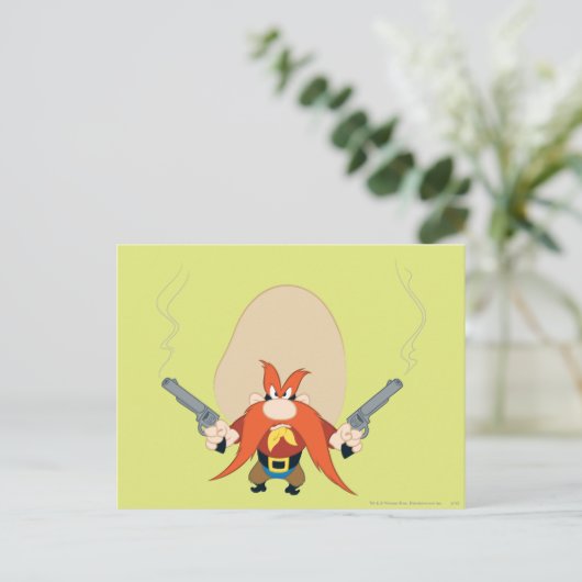 Yosemite Sam Back Off Postkarte (Stehend Vorderseite)