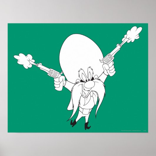 Yosemite Sam Guns Blazing Poster (Vorne)