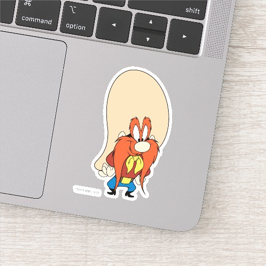 Yosemite Sam Hands auf Hips Aufkleber (Detail)