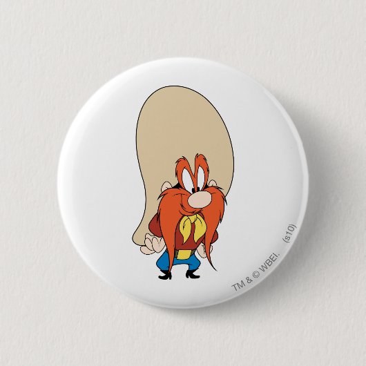 Yosemite Sam Hands auf Hüften Button (Vorderseite)