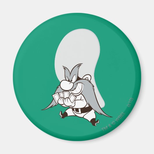 Yosemite Sam Spielkarten Magnet (Vorne)