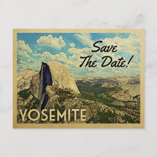 Yosemite Save the Date Vintager Nationalpark Ankündigungspostkarte
