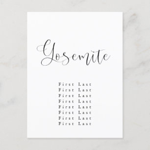Yosemite Seekarte Postkarte