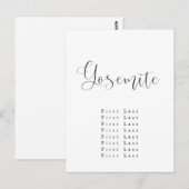 Yosemite Seekarte Postkarte (Vorne/Hinten)