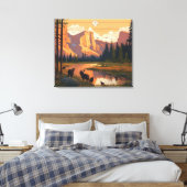 Yosemite Serenity Leinwanddruck (Insitu (Schlafzimmer))