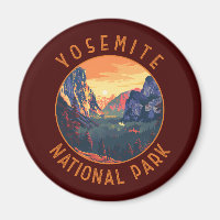 Yosemite Sunset Nationalpark Retro gestört
