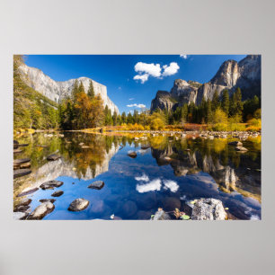 Yosemite-Tal im Fall Poster