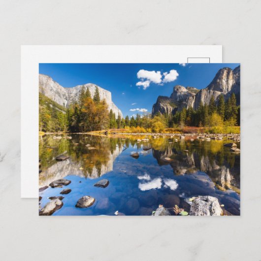 Yosemite-Tal im Fall Postkarte (Vorne/Hinten)