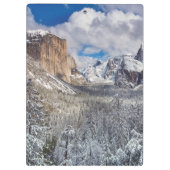 Yosemite-Tal im Schnee Klemmbrett (Rückseite)