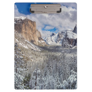 Yosemite-Tal im Schnee Klemmbrett