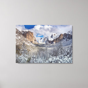 Yosemite-Tal im Schnee Leinwanddruck