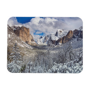Yosemite-Tal im Schnee Magnet
