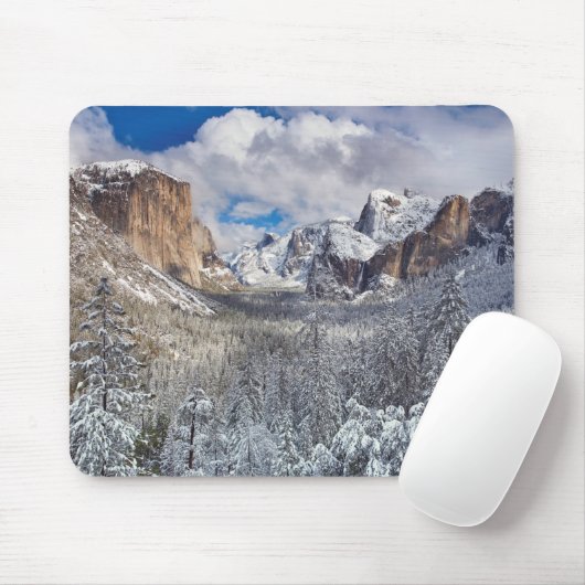 Yosemite-Tal im Schnee Mousepad (Mit Mouse)