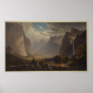 Yosemite Tal. Nach dem Gemälde von Thomas Hill Poster