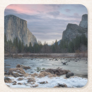 Yosemite-Tal Rechteckiger Pappuntersetzer