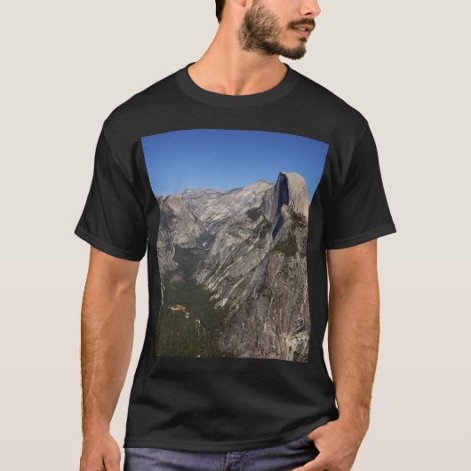 Yosemite-Tal und halbe Haube vom Gletscher-Punkt T-Shirt (Vorderseite)