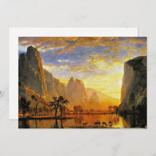 Yosemite-Tal von Albert Bierstadt Karte (Vorne/Hinten)