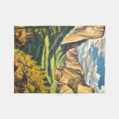 Yosemite Travel Art Fleecedecke (Vorderseite (Horizontal))