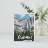 Yosemite Travel Poster Nationalpark Postkarte (Stehend Vorderseite)