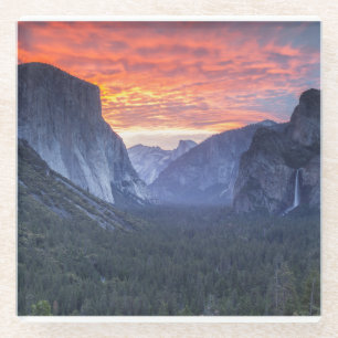 Yosemite-Tunnel-Ansicht Glasuntersetzer