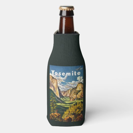 Yosemite USA Vintage Reiseflasche cooler Flaschenkühler (Flaschenvorderseite)
