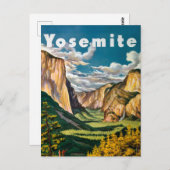 Yosemite Vacation Art UnediTED Vintage Fotos Alt Postkarte (Vorne/Hinten)