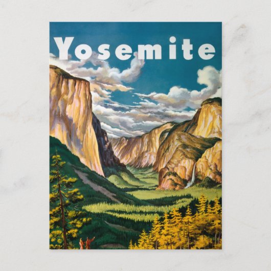 Yosemite Vacation Art UnediTED Vintage Fotos Alt Postkarte (Vorderseite)