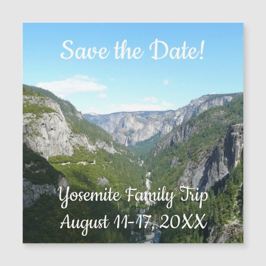 Yosemite Valley im Yosemite-Nationalpark Magnetkarte (Vorderseite)