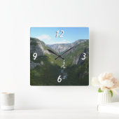 Yosemite Valley im Yosemite-Nationalpark Quadratische Wanduhr (Zuhause)