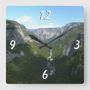Yosemite Valley im Yosemite-Nationalpark Quadratische Wanduhr