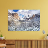 Yosemite Valley in Snow Leinwanddruck (Insitu (Wohnzimmer))