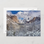 Yosemite Valley in Snow Postkarte (Vorne/Hinten)
