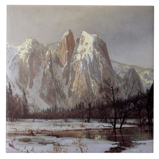 Yosemite Valley, Kalifornien (Cathedral Rock) Fliese (Vorderseite)