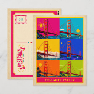 Yosemite Valley Kalifornien Golden Gate Bridge Postkarte