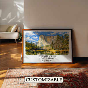 Yosemite Valley Kalifornien Poster, Aquarell Poster