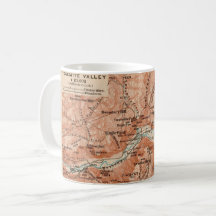 Yosemite Valley Karte Kaffeetasse