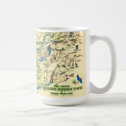 Yosemite Valley Karte Tasse (Rechts)