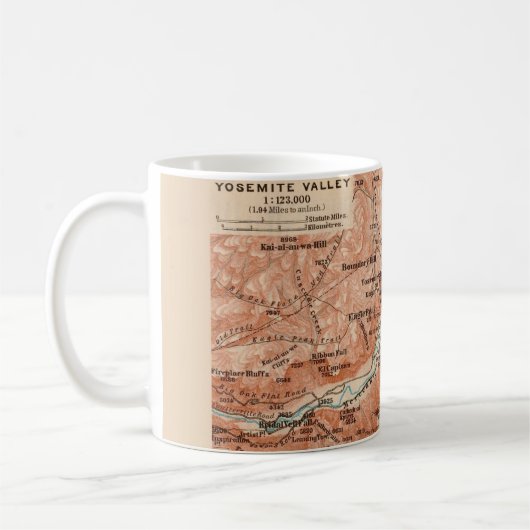  Yosemite Valley Map Mug Kaffeetasse (Links)