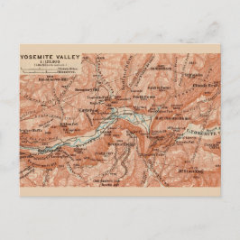  Yosemite Valley Map Postcard Postkarte