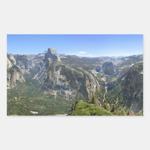 Yosemite Valley Panorama - Yosemite Rechteckiger Aufkleber