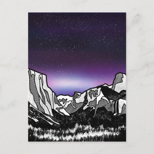 Yosemite Valley Postkarte (Vorderseite)